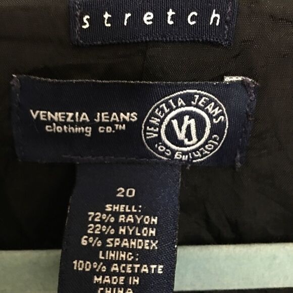 Venezia Spandex stretch shirt blazer/ pockets - Picture 3 of 4